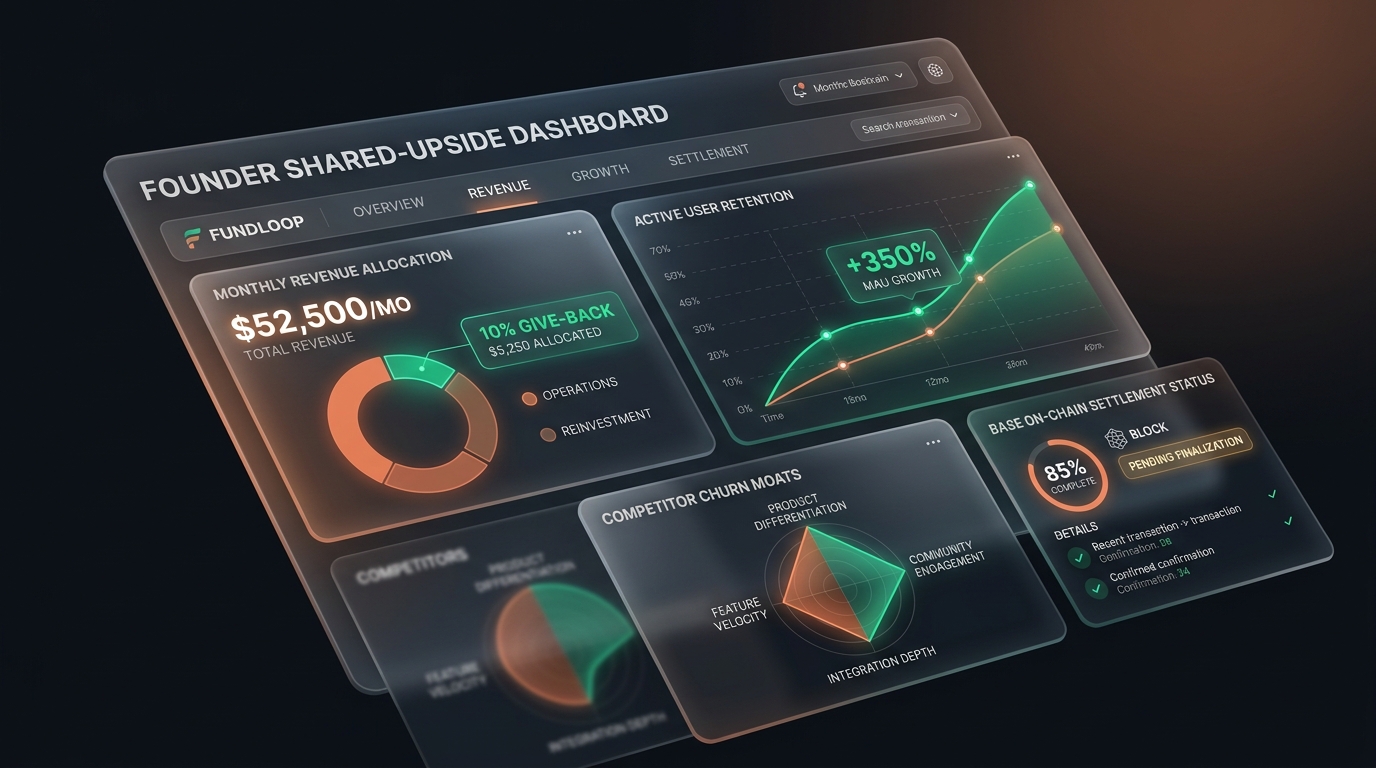 FundLoop founder operations dashboard concept